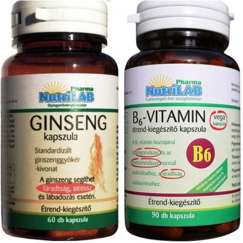 NutriLAB Ginseng + AJÁNDÉK B6-vitamin - 60+90 db
