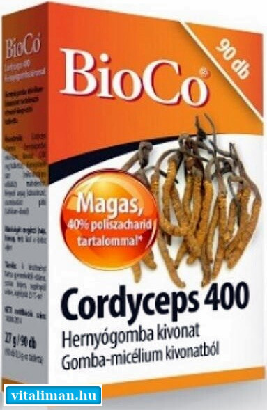 BioCo Cordyceps 400 Hernyógomba kivonat - 90 kapszula