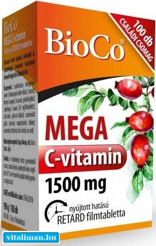 Bioco mega c-vitamin 1500 mg -100 db