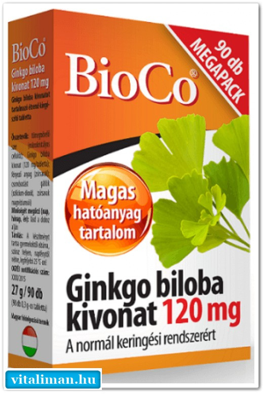 BioCo Ginkgo biloba kivonat 120 mg Megapack - 90 db