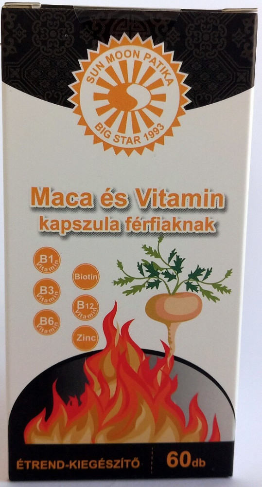 Sun Moon Maca és Vitamin kapszula férfiaknak - 60 db
